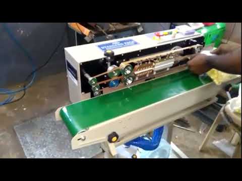 DBF-1000 Band Sealer with air filling for continuous bag sealing