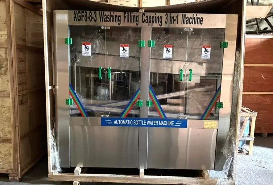 8-8-3 bottle water machine in warehouse