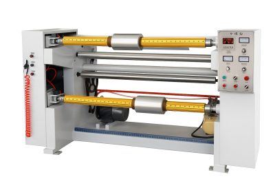 SLM-1300 Nylon Slitting Machine with digital control panel, precision rollers, and heavy-duty frame for industrial film slitting.